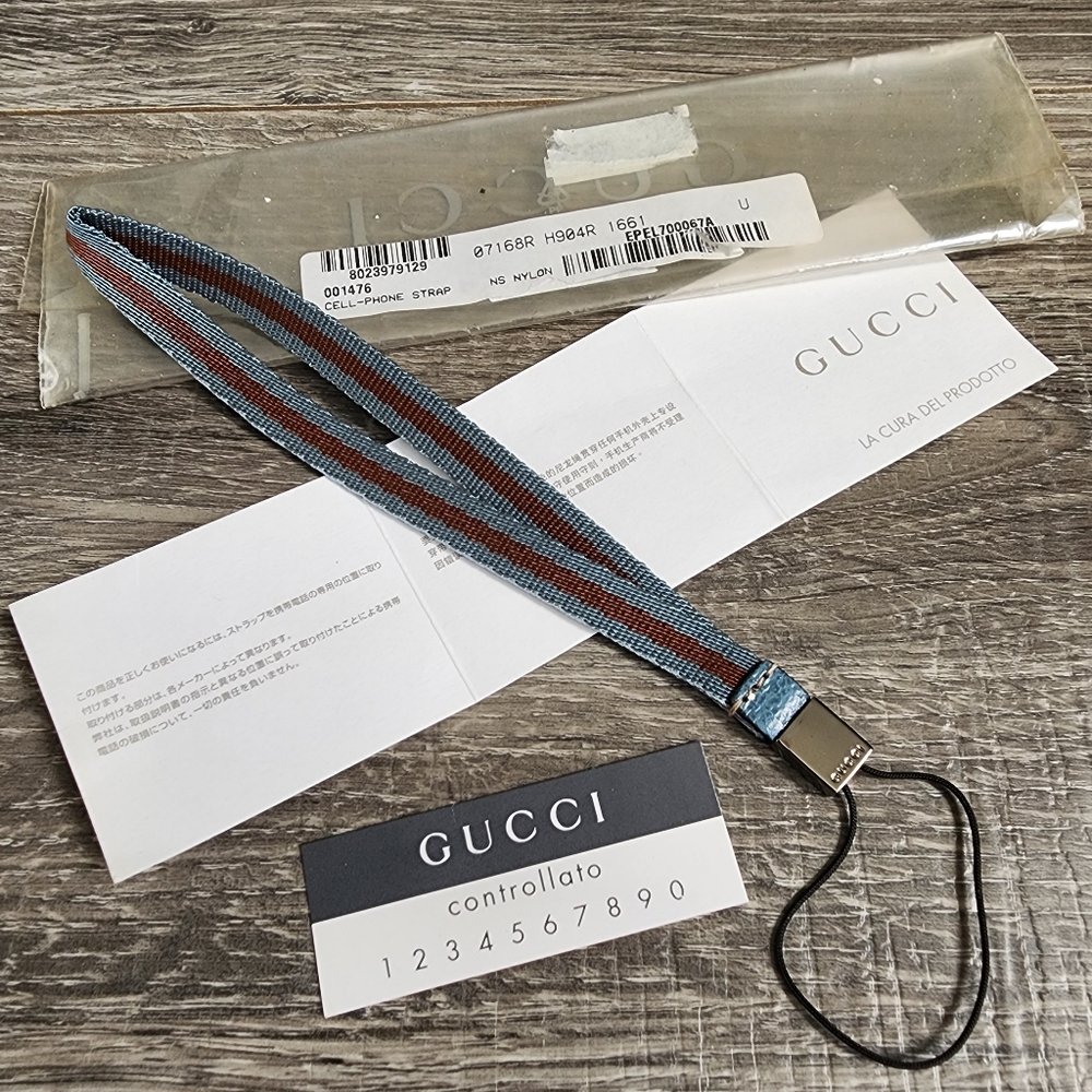 New Gucci Vintage Bag Charm / Key Chain / CP strap